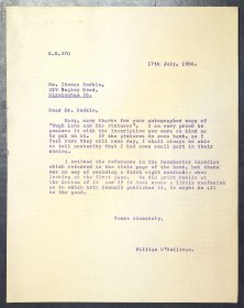 Letter from Dr William O'Sullivan, Secretary, Arts Council to Dr Thomas Bodkin